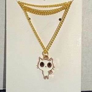 White Cat Necklace